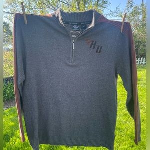 Men’s Harley Davidson medium weight 1/4 zip sweater in a size L.   #222